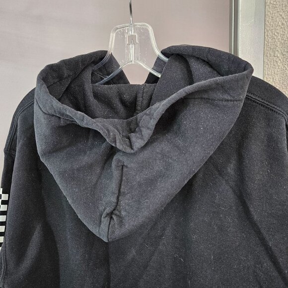 Rebels & Nomads Hoodie Sweatshirt M Black Checker Flag Ying Yang Peace Japanese - Picture 7 of 10